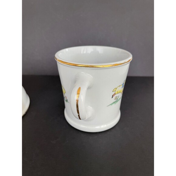 Vintage Buffalo Pottery Heirloom China Childs Mug & Bowl Mary Had a Little Lamb - Picture 6 of 12